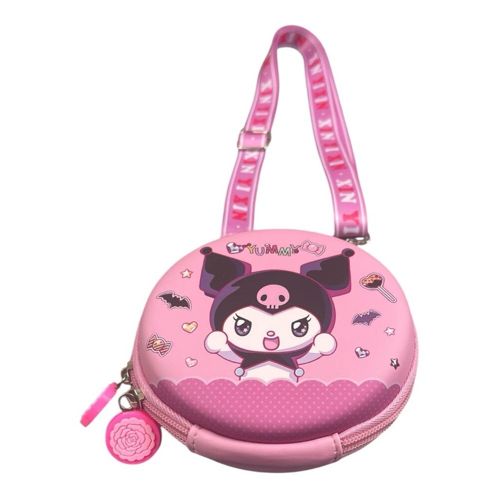 Kuromi Pink Round Crossbody Bag - Picture 4 of 10